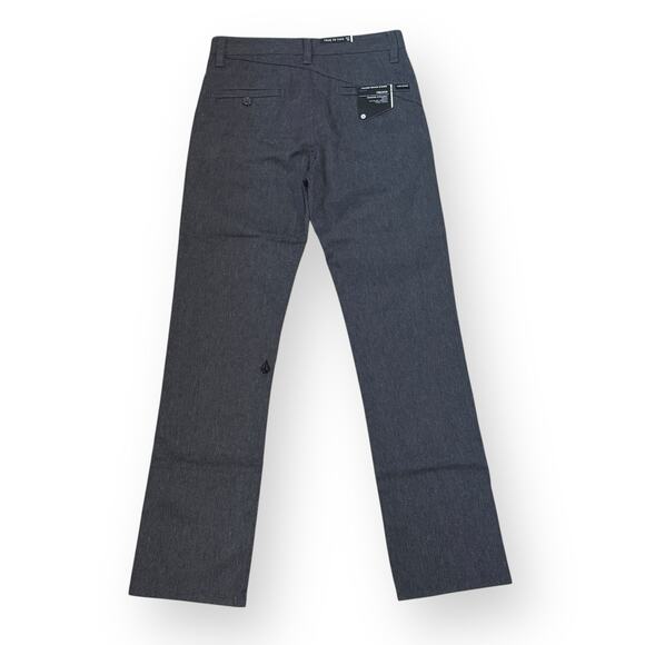 Volcom Pants Youth 26 Gray Chino Frickin Modern Straight Regular Stretch Preppy - Picture 6 of 11